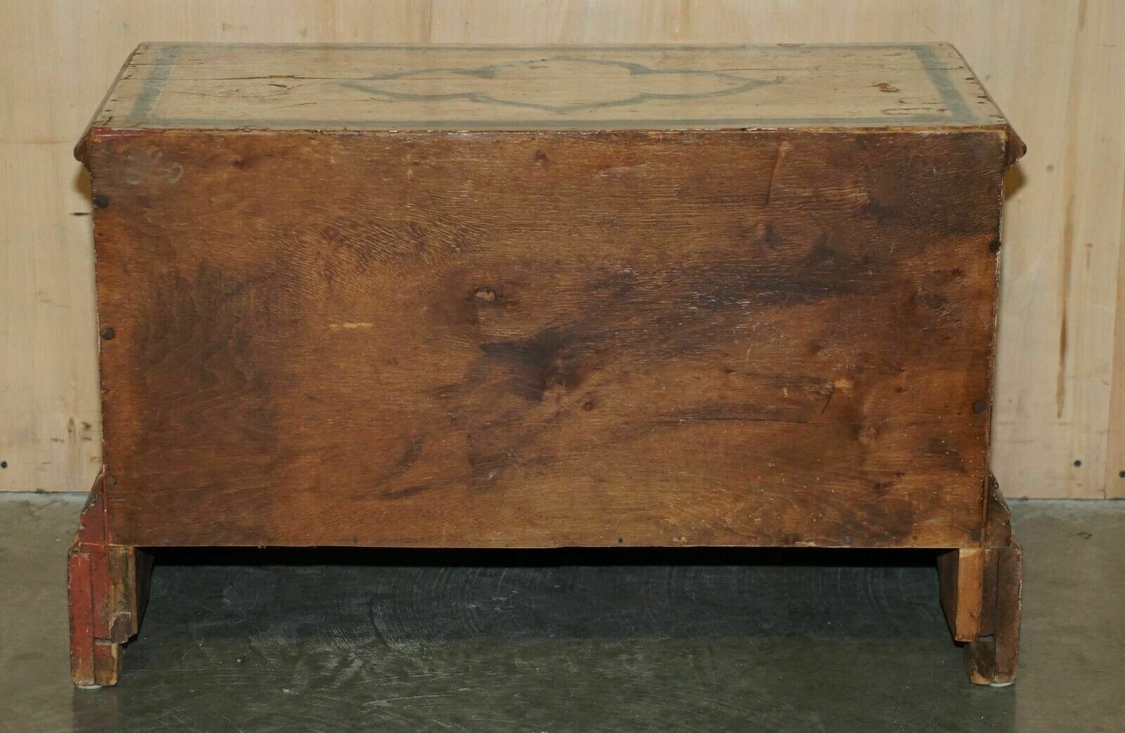 1450.0 Original Paint Single Drawer Storage Trunk Or Chest Ideal As Toys Or Tv Stand photo
