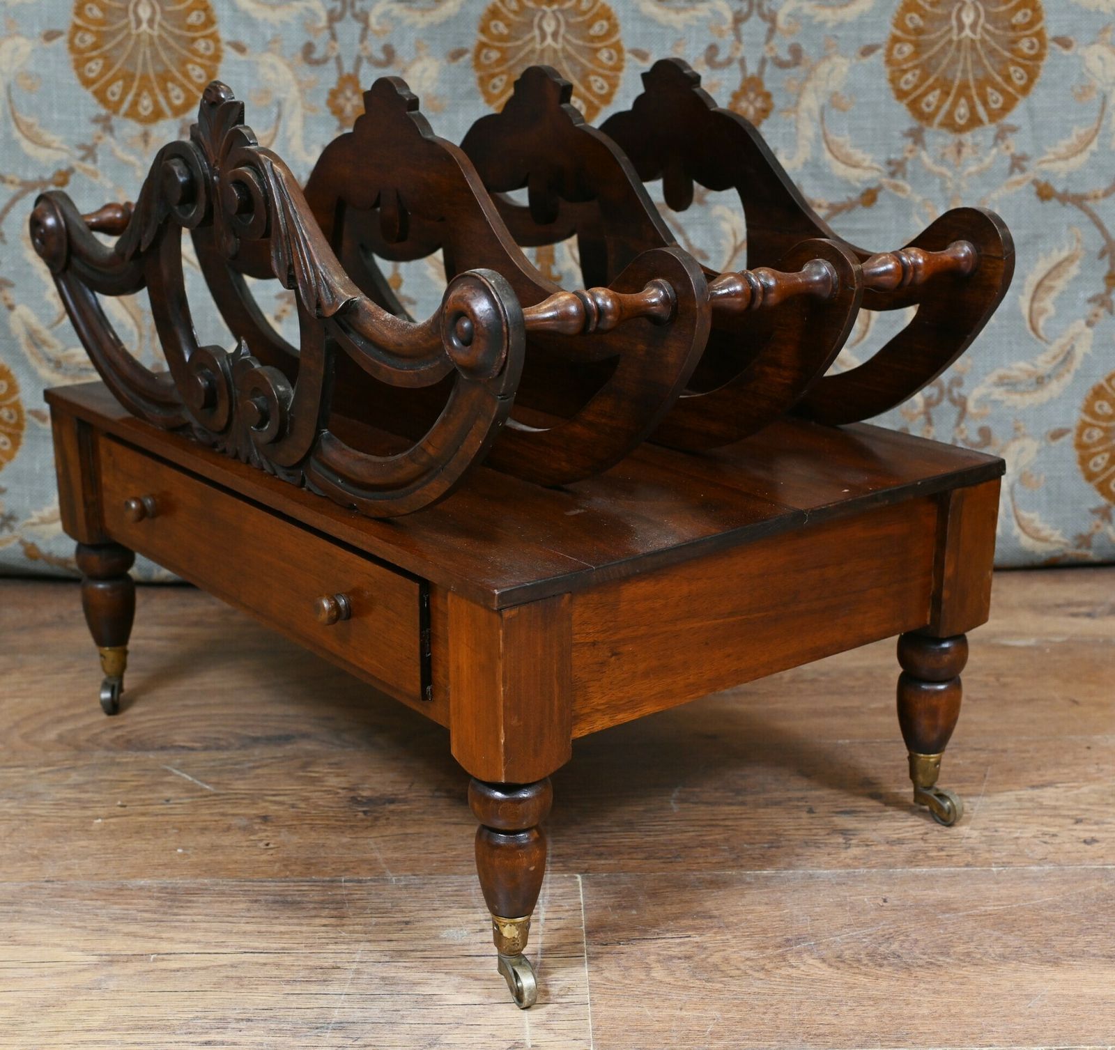 William IV Canterbury Mahogany Magazine Music Rack Cabinet photo 850.0