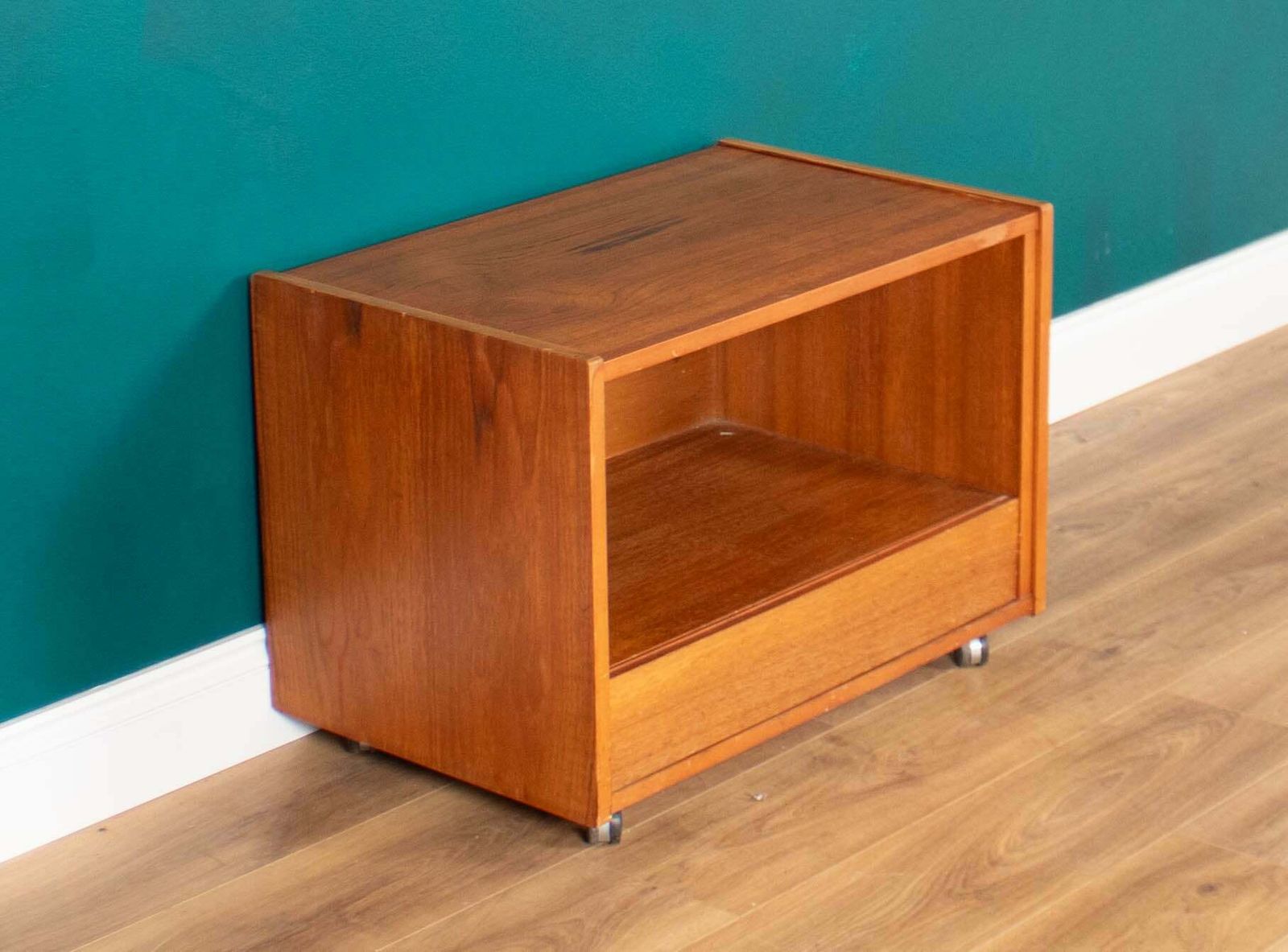 Retro Teak 1960s Tv Cabinet Lamp Table Side Table photo for sale