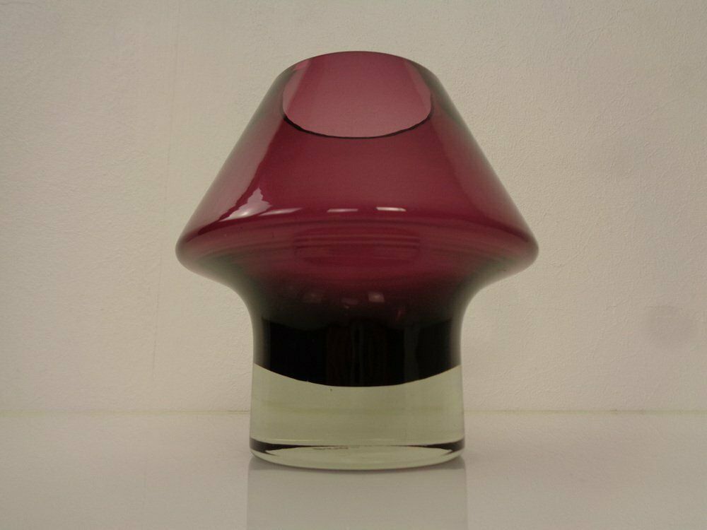 Glass Vase By Aimo Okkolin For Riihimaen Lasi Oy, Finland, 1960s photo for sale