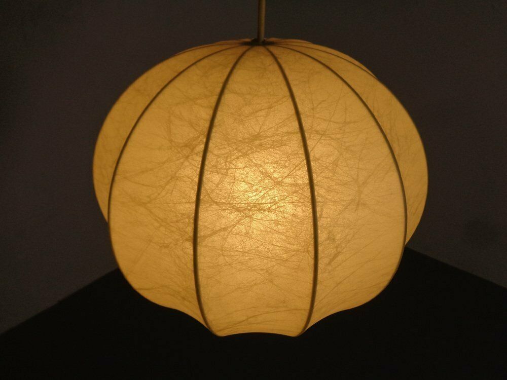 photo vinterior Cocoon Pendant Lamp From Friedel Wauer For Goldkant, Germany, 1960s