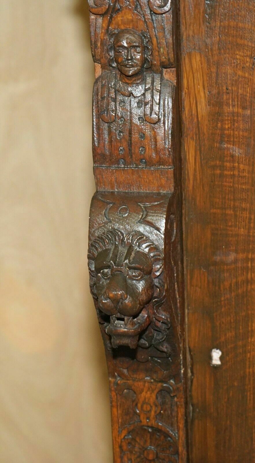 Pair Of Antique Victorian 1880 Continental Jacobean Gothic Revival Bookcases photo buy