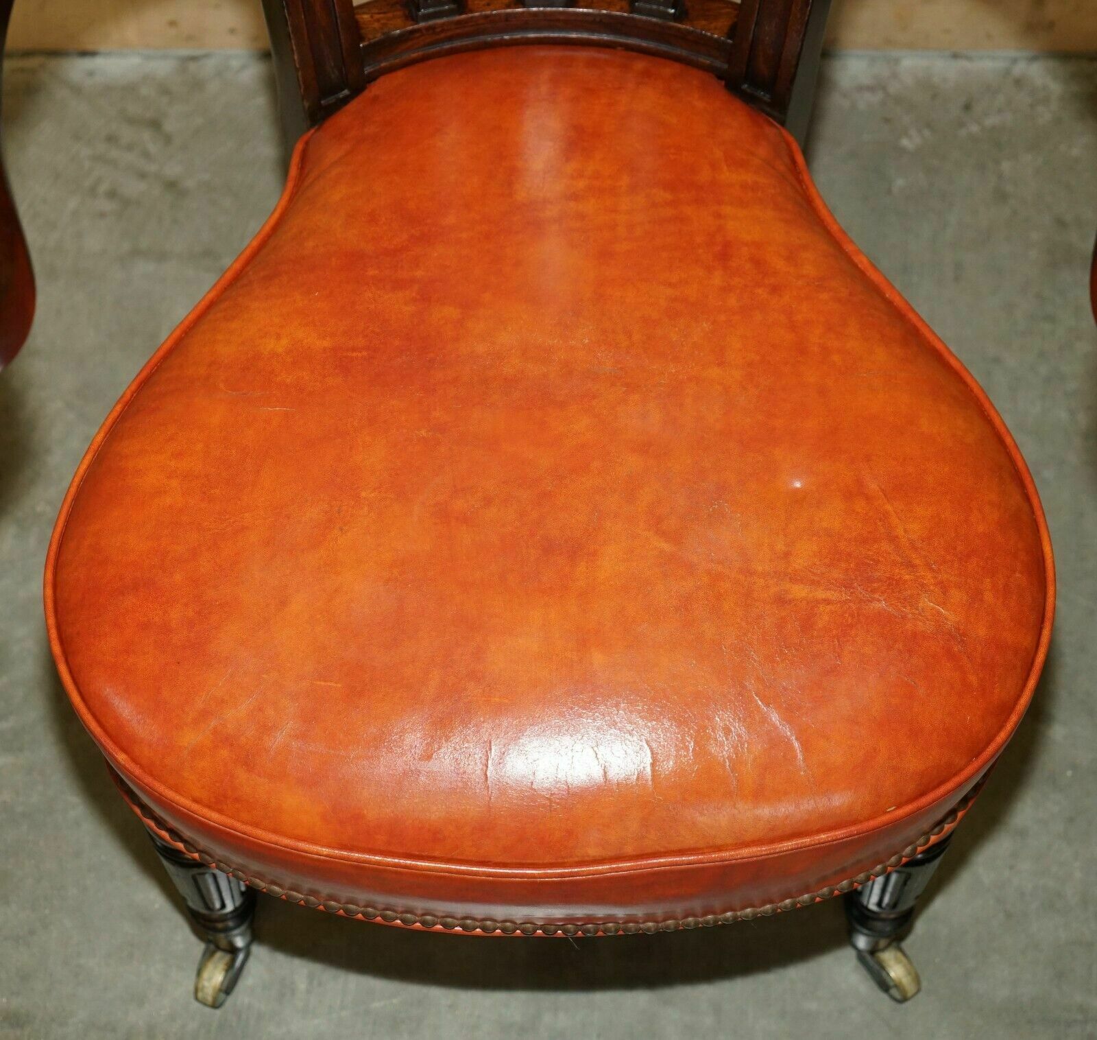 Antique Morgan & Saunders George IV 1820 Mahogany Cockfighting Library Armchair photo vintage