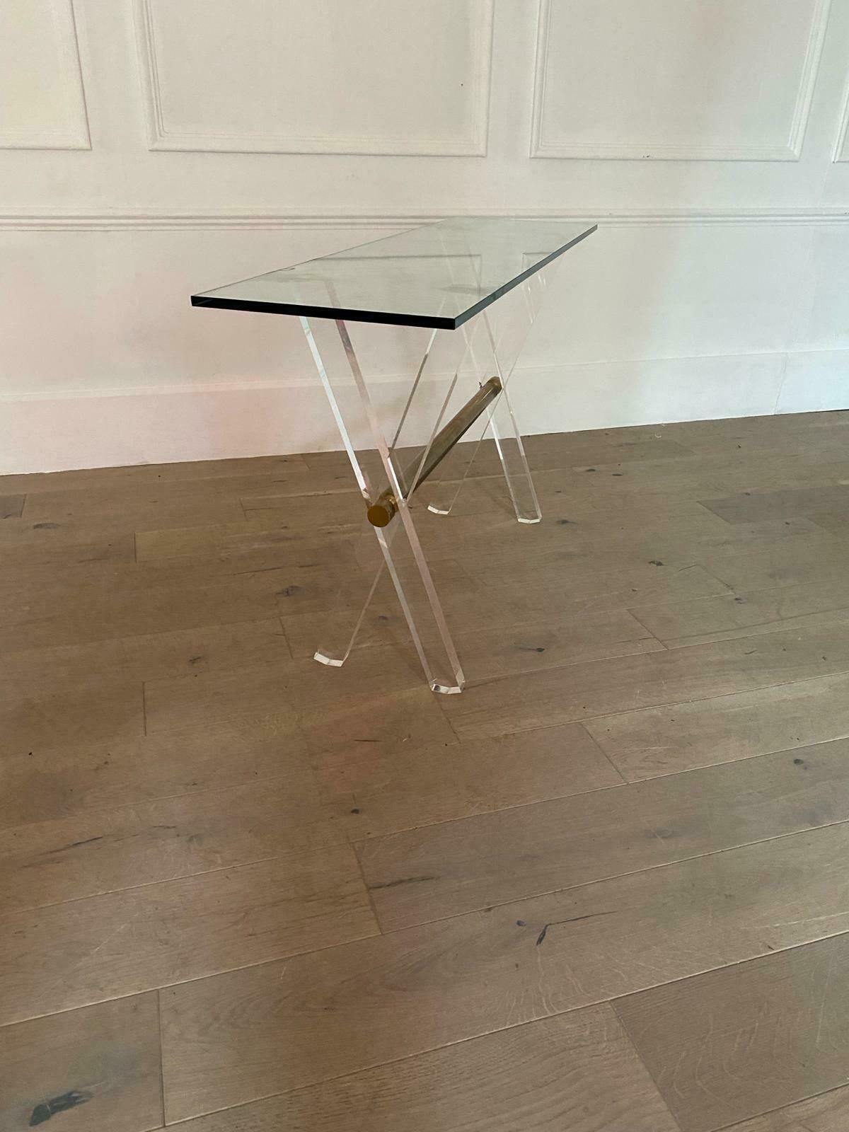 Plexi Console Table, 1970s France photo furniture