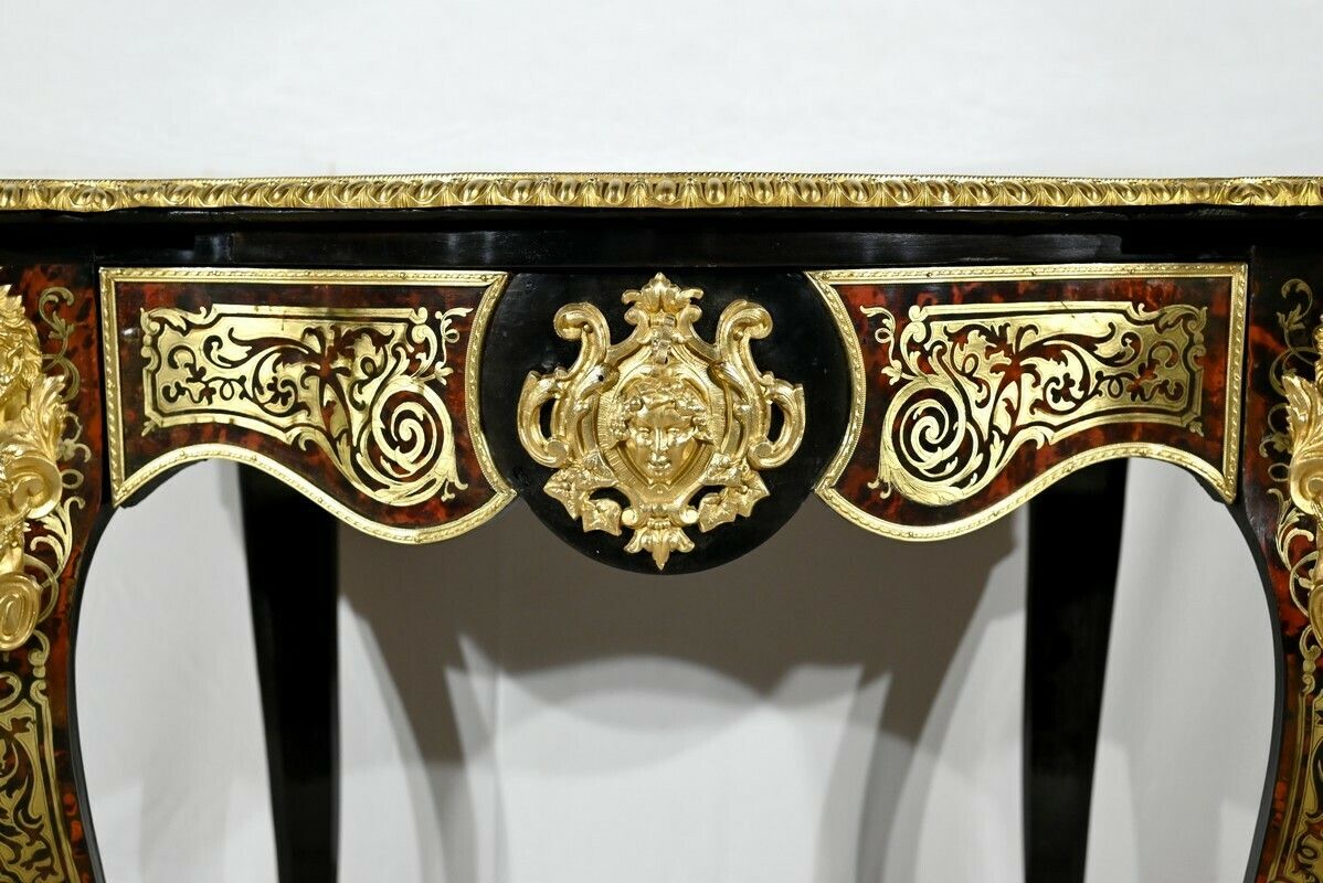 photo for sale Ceremonial Table In Blackened Pear Wood, Napoleon III Period – Mid 19th Century