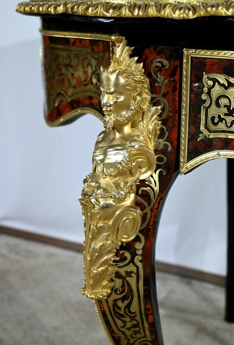 photo buy Ceremonial Table In Blackened Pear Wood, Napoleon III Period – Mid 19th Century