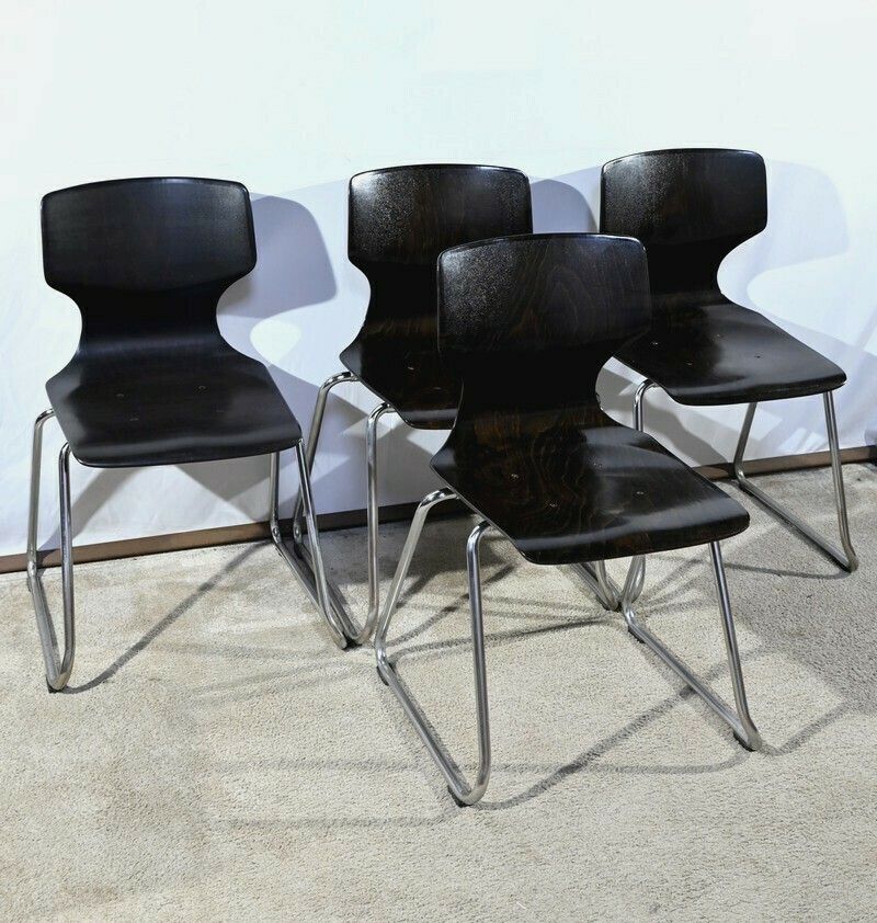 Set Of 4 Pagwood Chairs, Stamped Pagholz Flötotto – 1960 photo furniture
