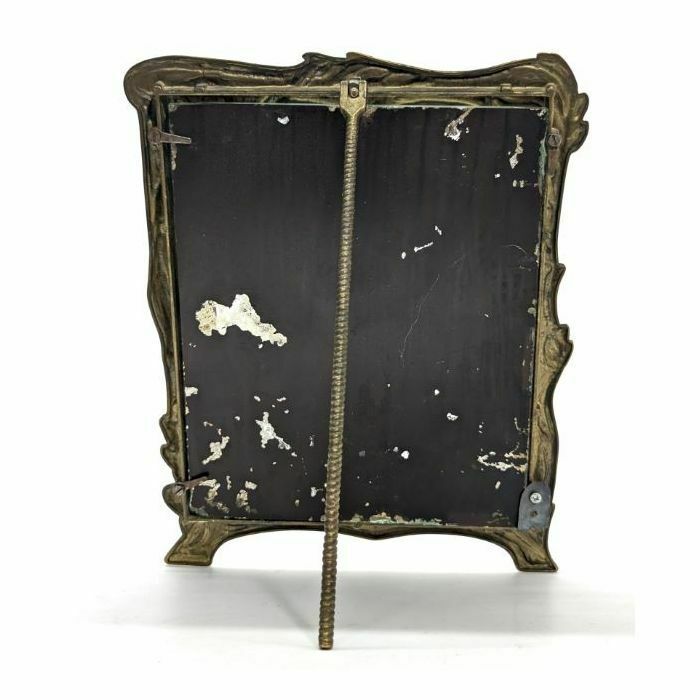 Art Nouveau Bronze Table Psyche Mirror photo 157.0