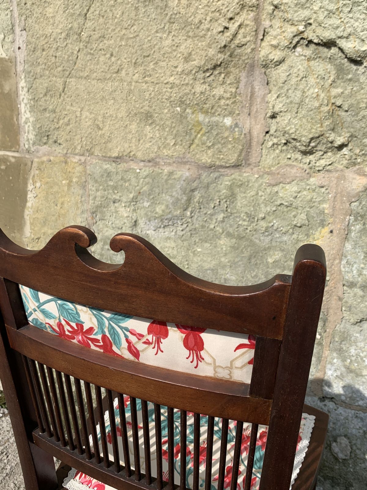 Antique Children's Chair With Vintage Laura Ashley Fabric photo buy