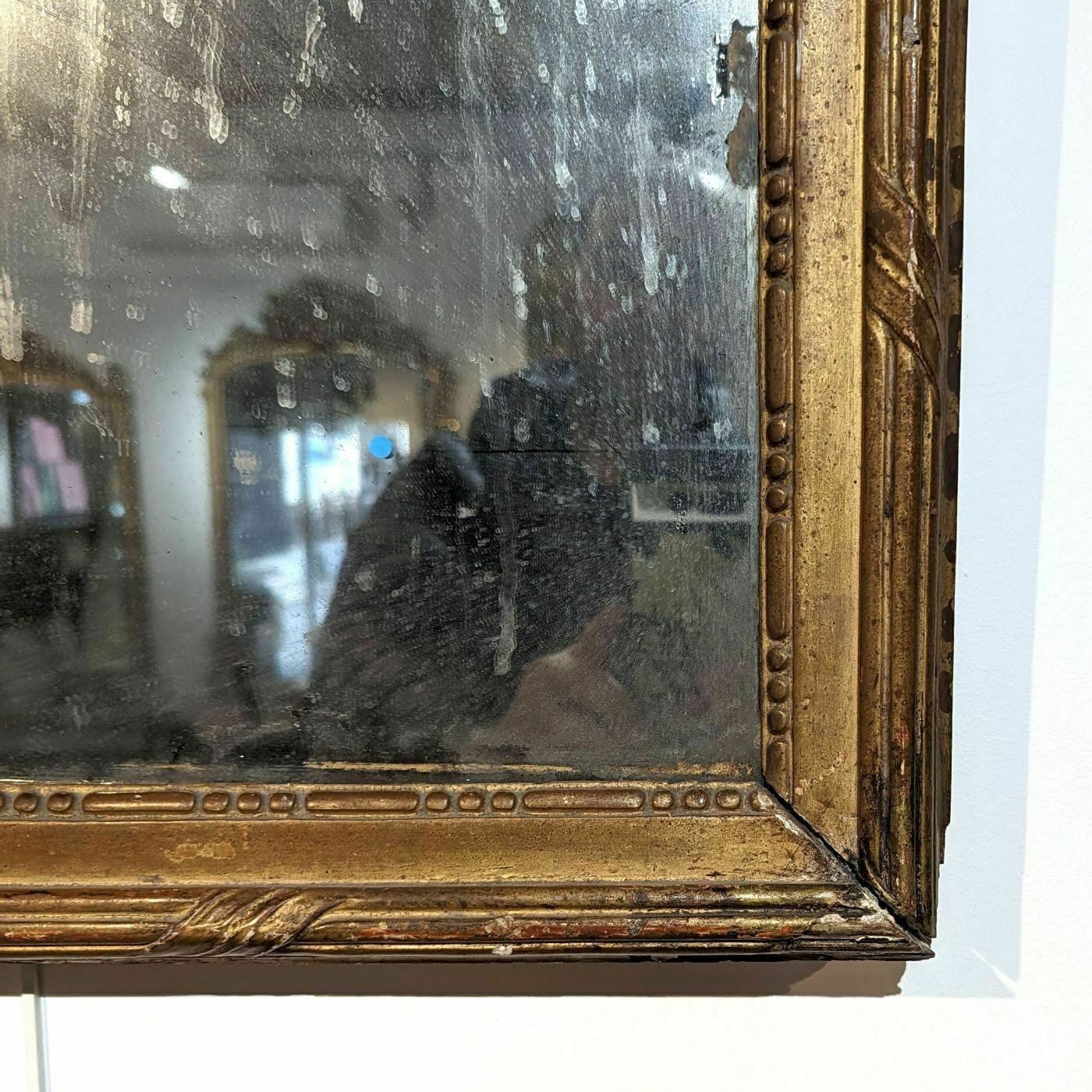 Small Louis XVI Period Mirror In Gilded Wood photo for sale