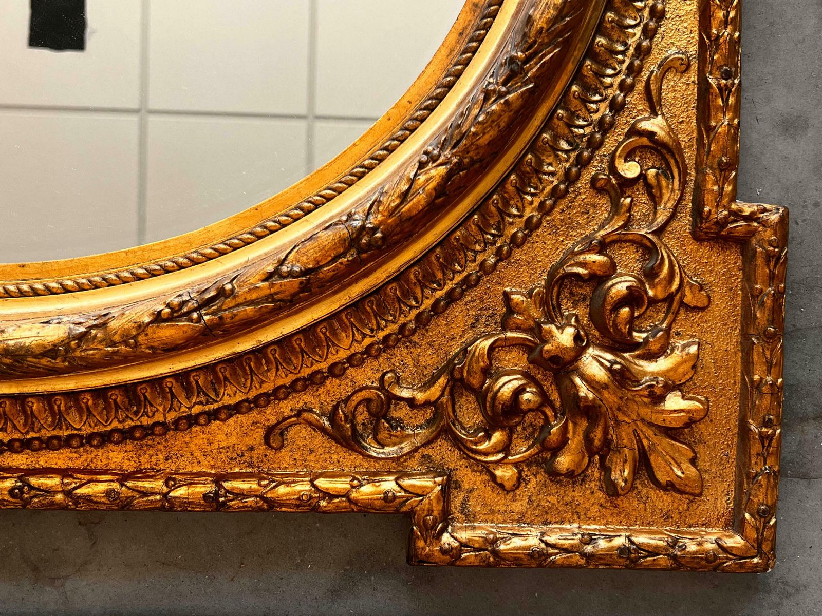 Miroir français rectangulaire en bois doré sculpté, XIXe siècle photo buy