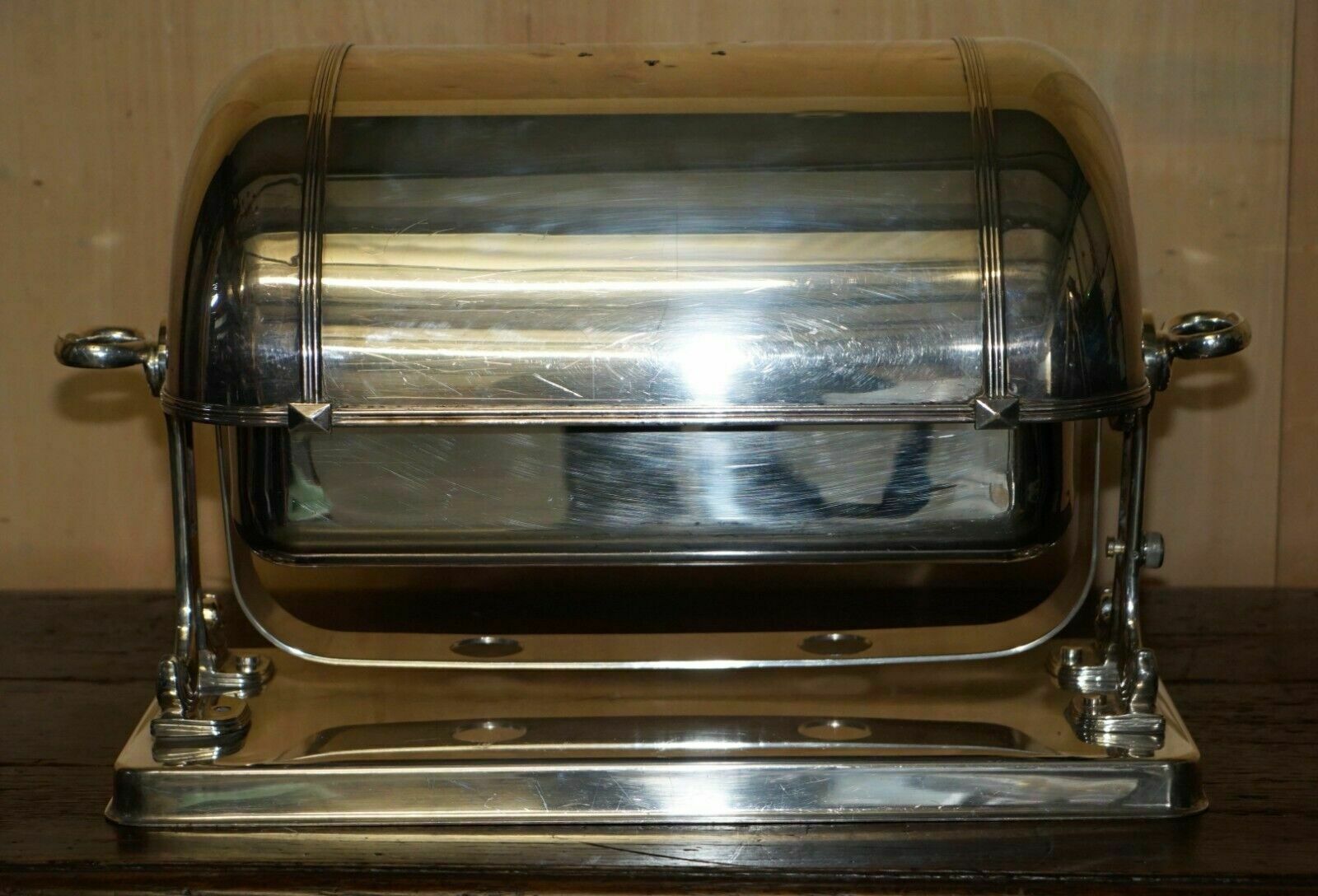 photo furniture Stunning Vintage Circa 1960 Italian Chafing Dish Meat Server By Sabonet Stamped