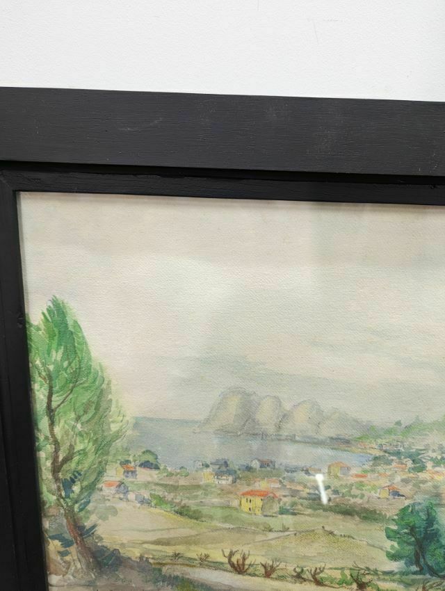 Watercolor And Pastel, View Of La Ciotat photo Art