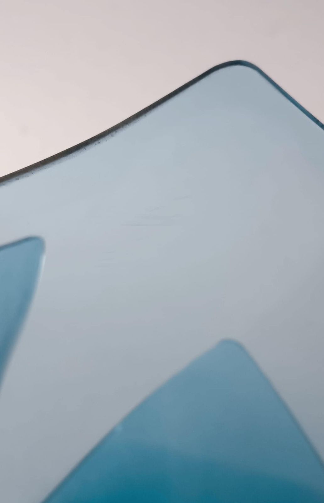 Handkerchief Vase Centerpiece In Light Blue Vintage Plexiglass Design Luigi Massoni Guzzini Space Age Cartoccio photo vinterior