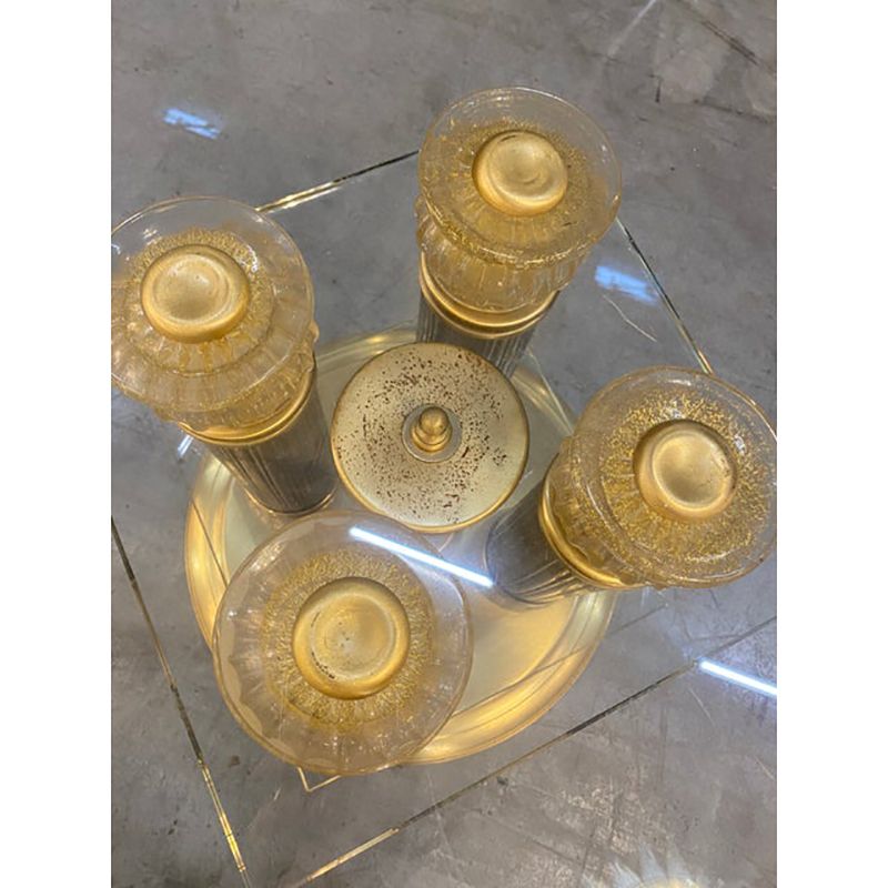 1980s Vintage Venetian Black And Gold Coffee Table In Murano Glass Attributed photo Furniture