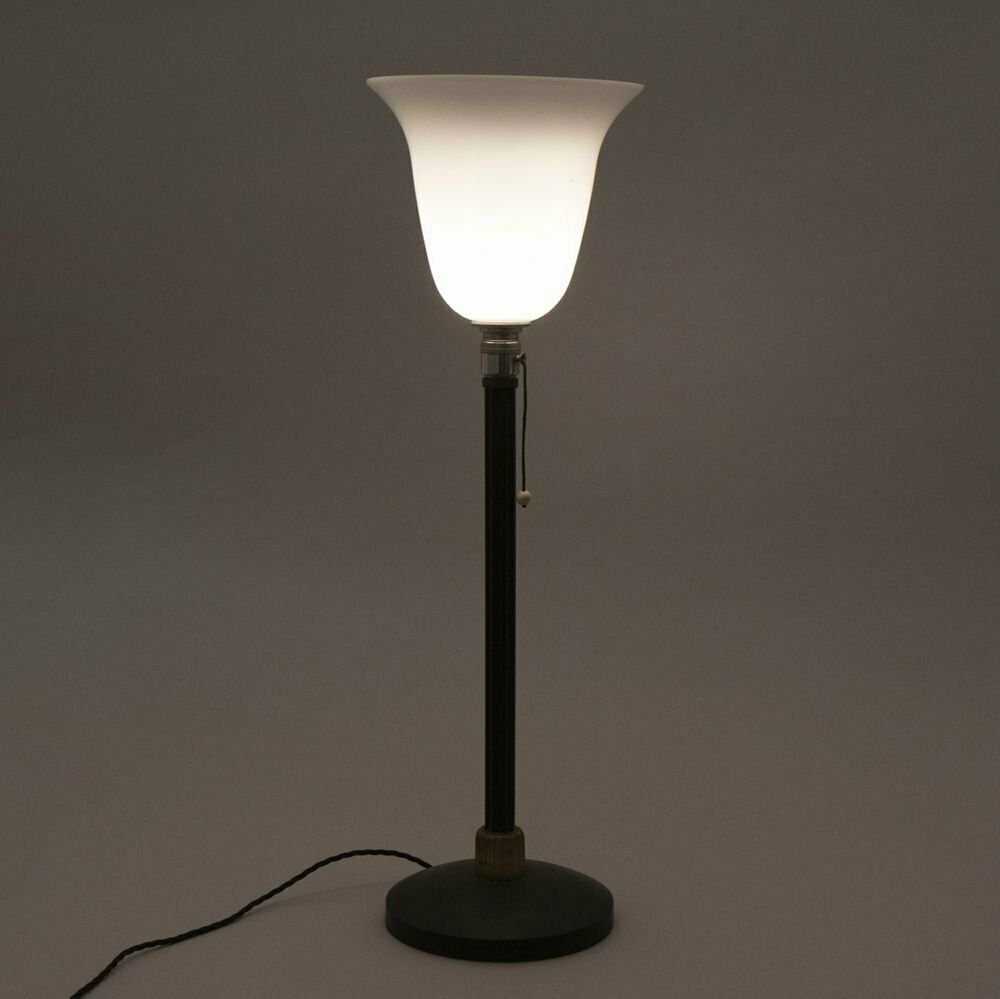Rare Original Mazda Ultralite Lamp With Original Opal Glass Shade C.1920s photo furniture