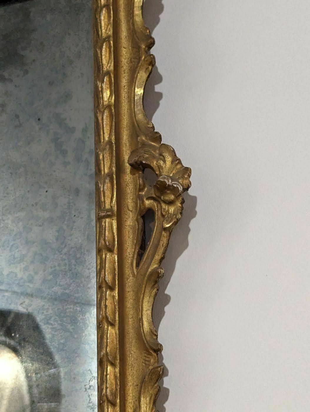 Baroque Style Mirror In 19th Century Gilded Wood photo 802.0