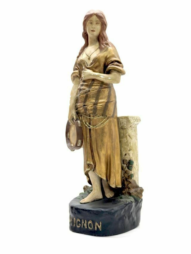Plaster Silhouette Statue Of A Woman Entitled "Mignon" photo furniture
