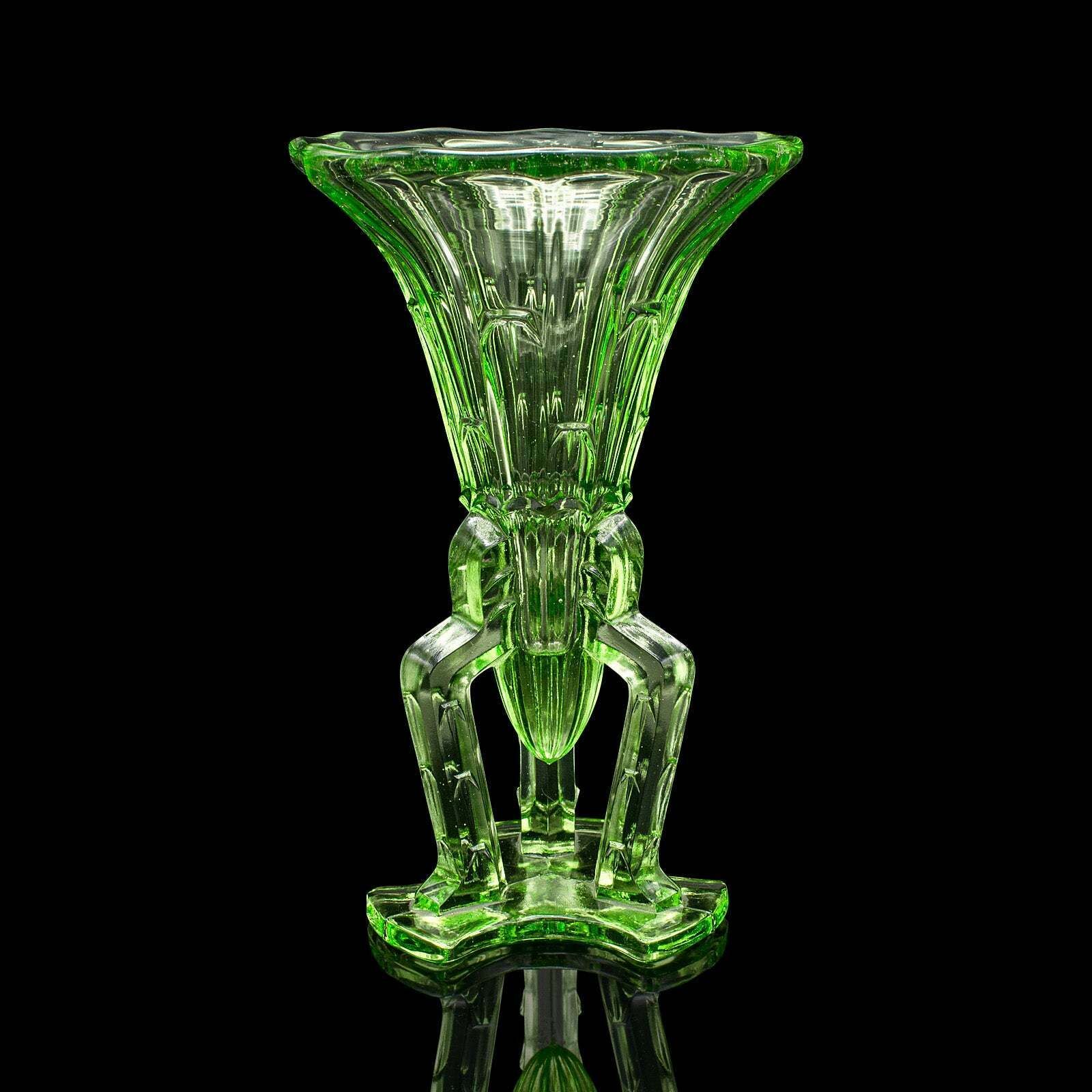 Small Vintage Rocket Vase, English Art Glass, Posy, Flower, Art Deco, Circa 1930 photo furniture