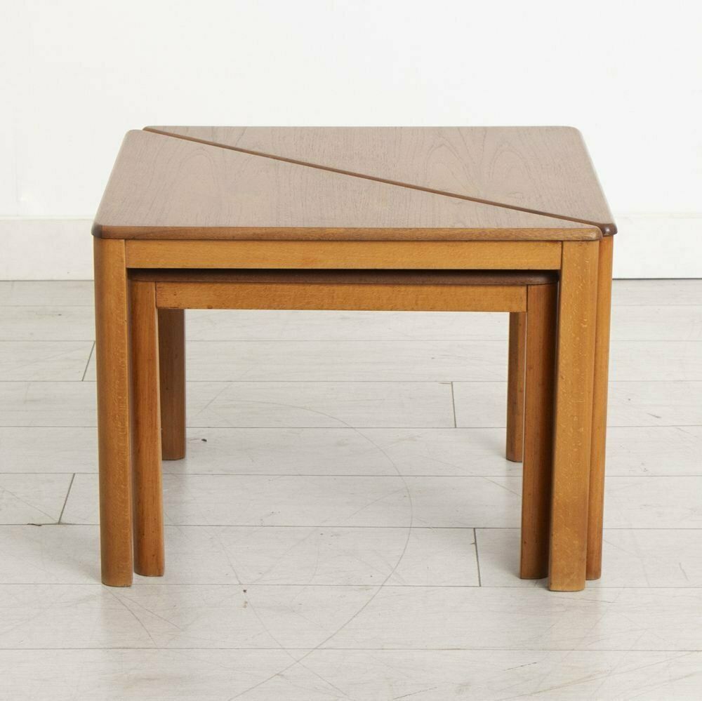 Midcentury Teak Nest Of 3 Tables