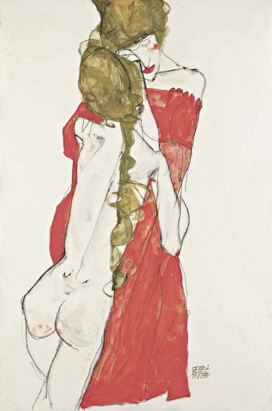 Egon Schiele Mid Century Wall Art Digital Print Picture photo furniture