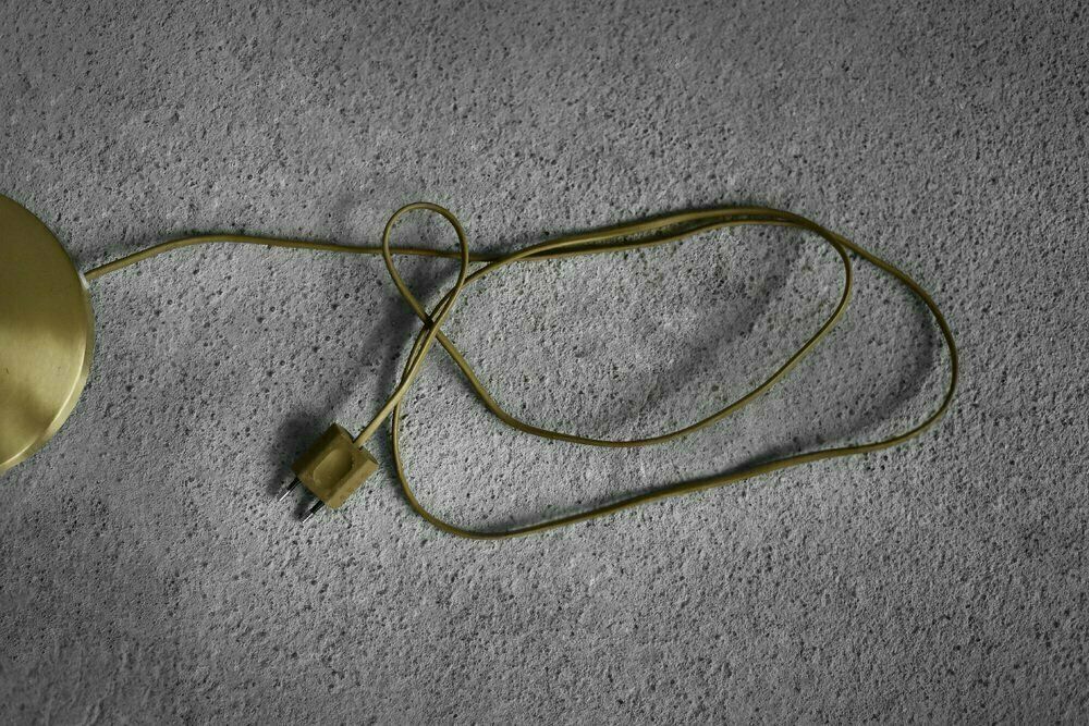 Lighting Mid Century German Modern Gold Brass Desk Lamp With Chain From Karstadt Ag, 1970s photo