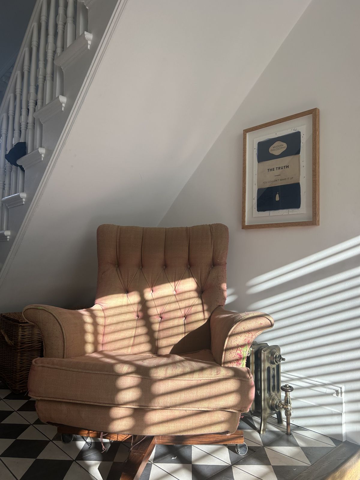 Swivel Wing Chair With A Textured Fabric In Burnt Amber Colour photo Furniture