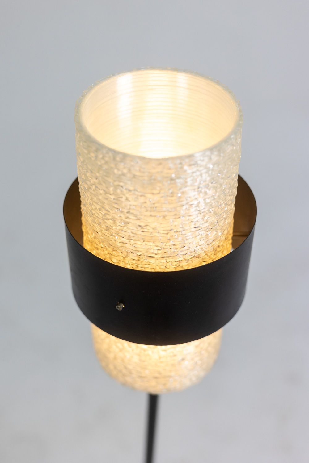 Tripod Lamp In Granite Lucite And Lacquered Metal. 1950s. photo Lighting