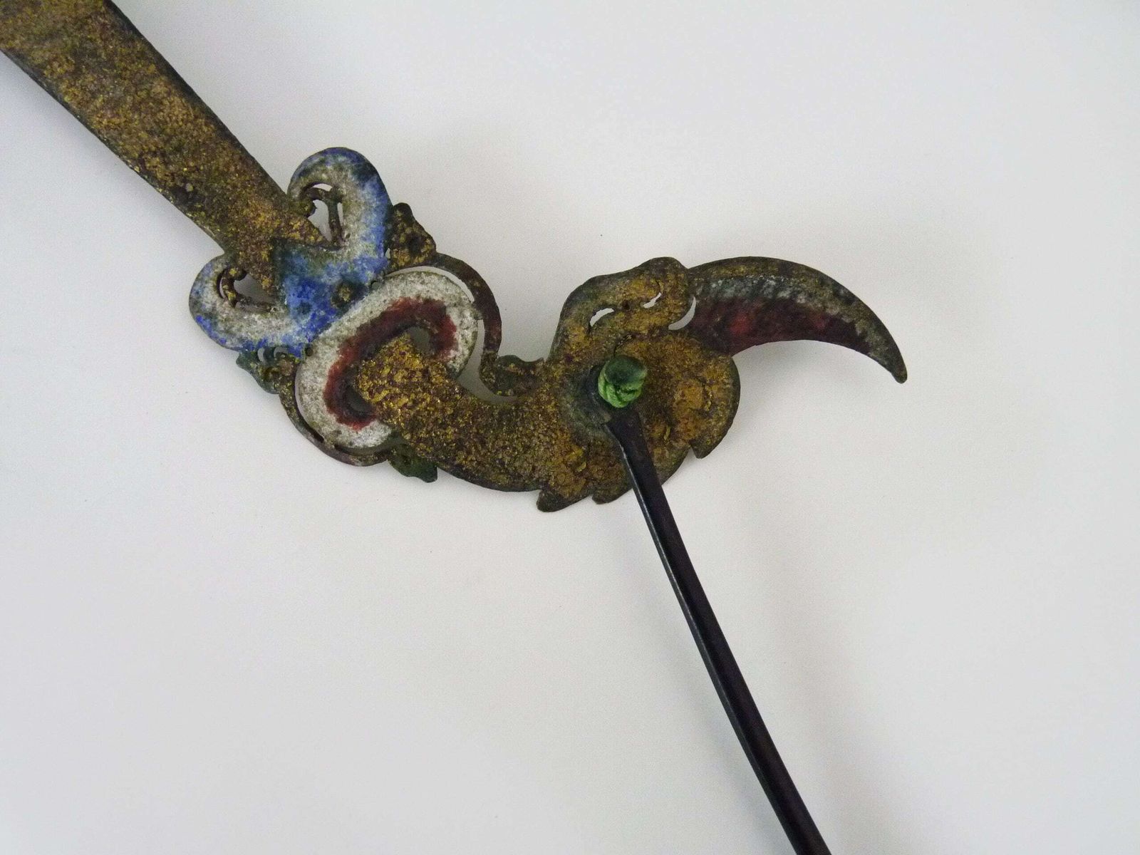 photo furniture Bali Shadow Theater, Cut Leather Puppet And Buffalo Horn, Bali Indonesia