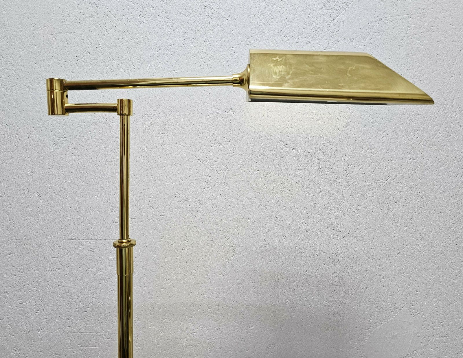Mid Century Modern Swing Arm Floor Lamp Done In Brass With Adjustable Height // Made In West Germany In 1970s photo furniture