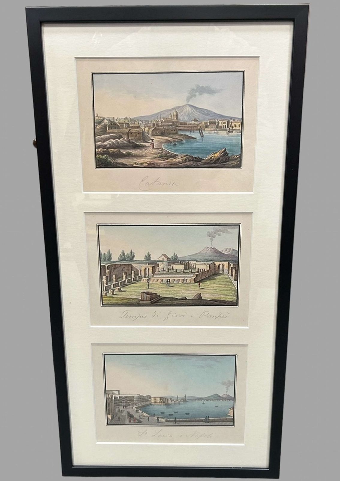 A Wonderful Set Of Six Intricate Italian Watercolours Of Landmarks photo for sale