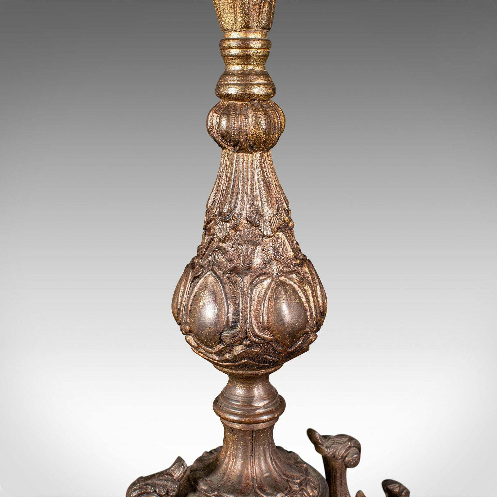 photo furniture Pair Of Antique Lamp Bases, French, Gilt Metal, Marble, Table Light, Edwardian