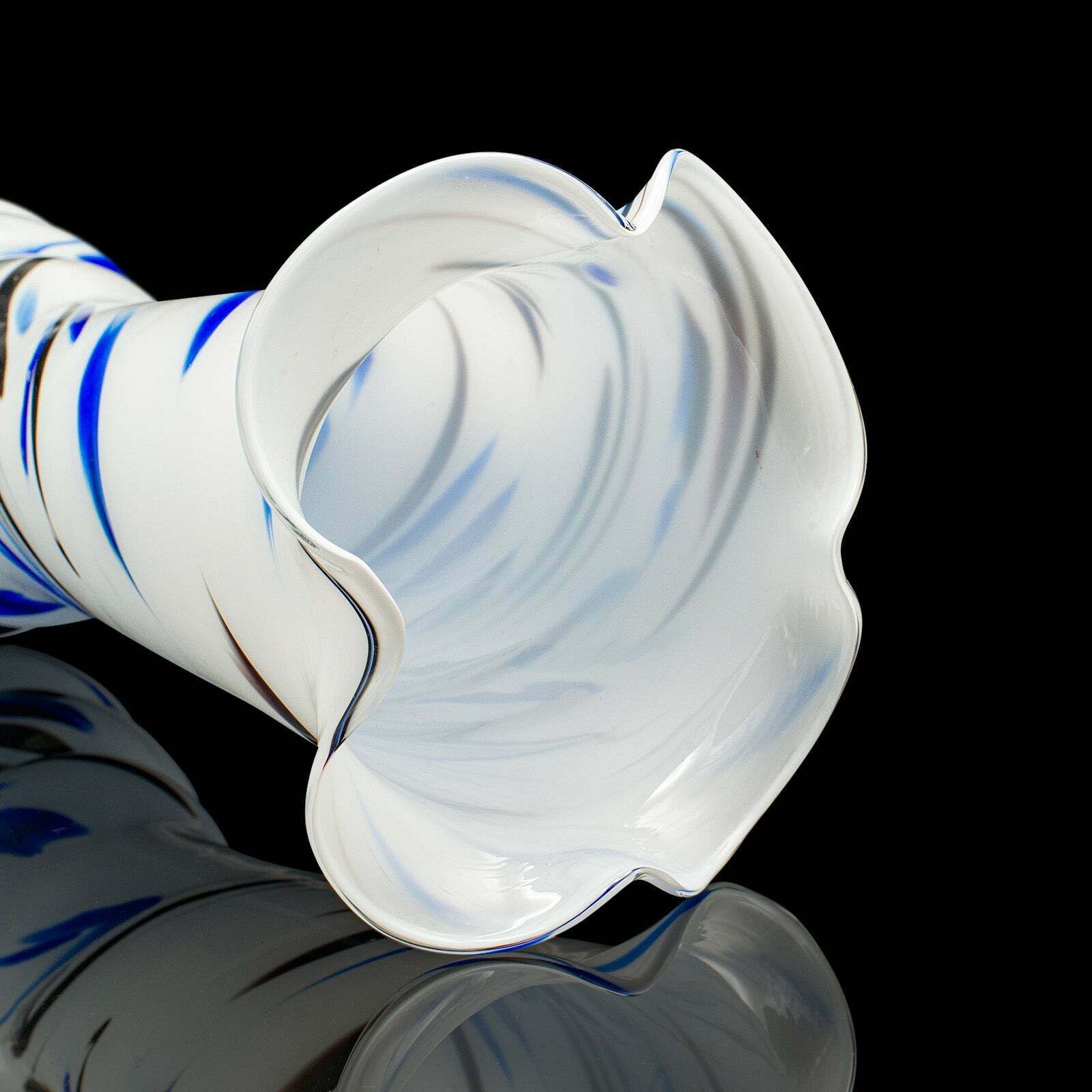 685.0 Tall Vintage Murano Flower Vase, Italian, Blown Glass, Mid Century, Circa 1950 photo
