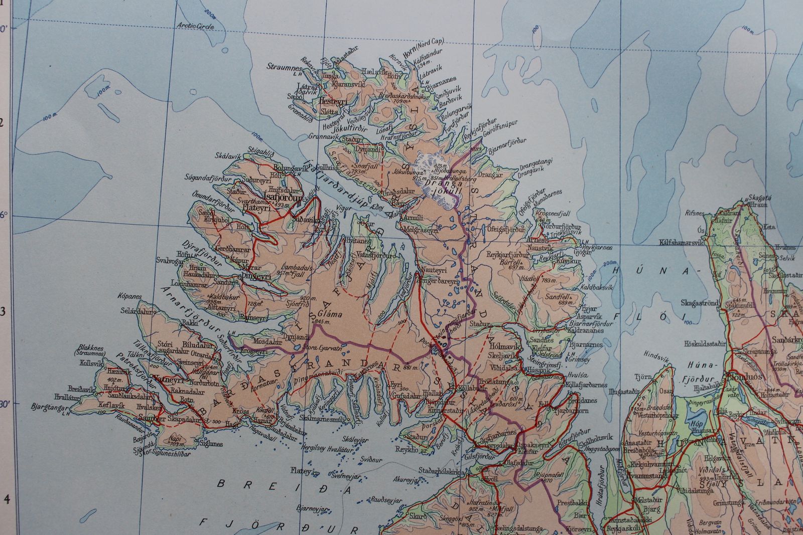 Large Map Of Iceland With Insets Of Spitsbergen, Jan Mayen And Bear Island photo Art
