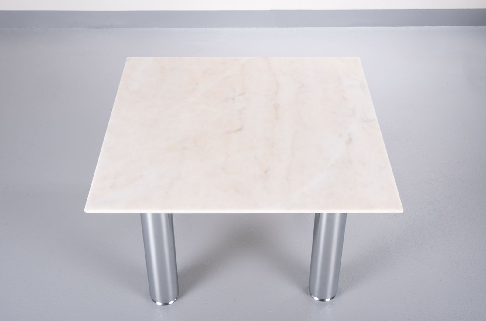 Wolfgang C.R. Mezger Marble On Steel Coffee Table 1980s photo Furniture