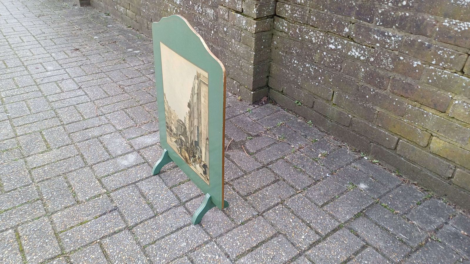Vintage ‘Cries Of London’ Tapestry Fire Screen Guard. photo buy