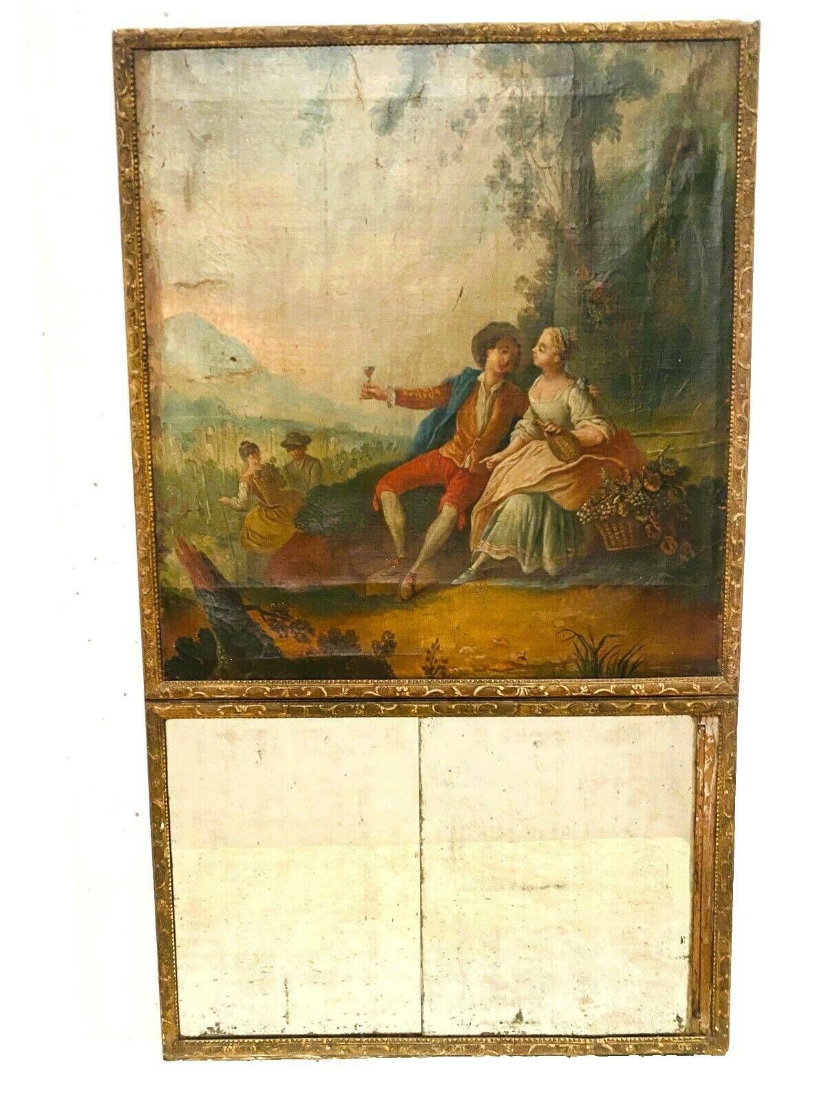 photo buy Louis XV Style Trumeau In Carved Wood 19th Century