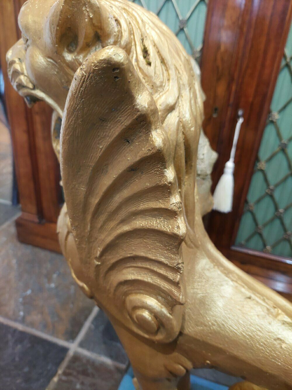 Pair Of Painted Studies Of Winged Griffins photo furniture