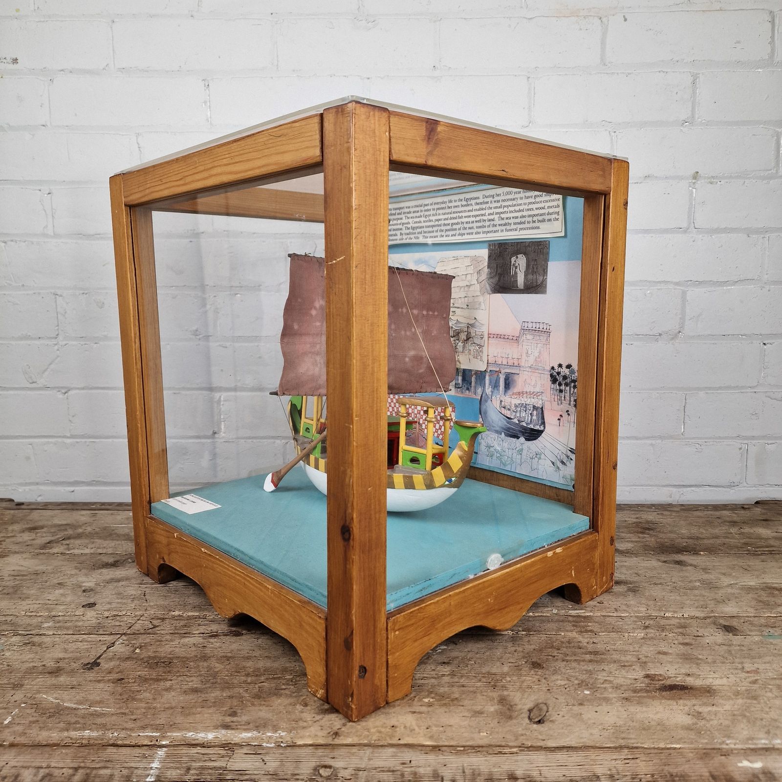 photo furniture Vintage Mid 20th Century Educational Model Of An Egyptian Ship