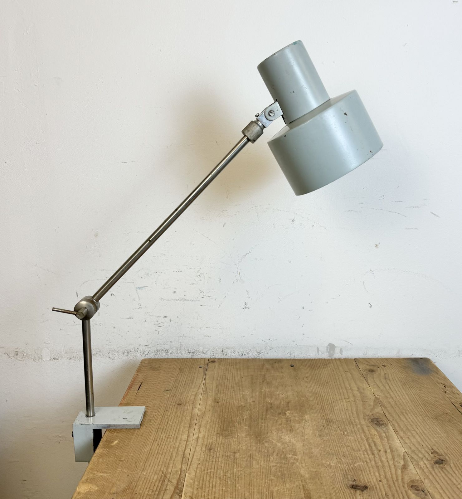 photo furniture Grey Industrial Factory Office Desk Lamp From Elektrosvit, 1970s