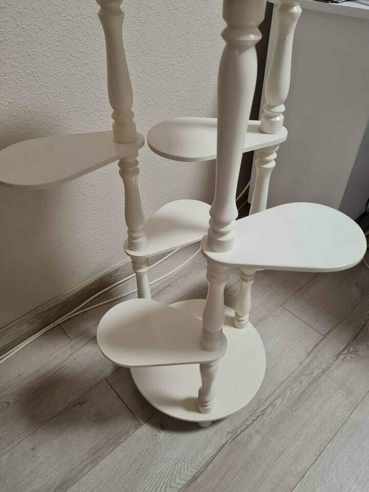 Vintage White Plant Stands, Hungary, 1960s photo furniture