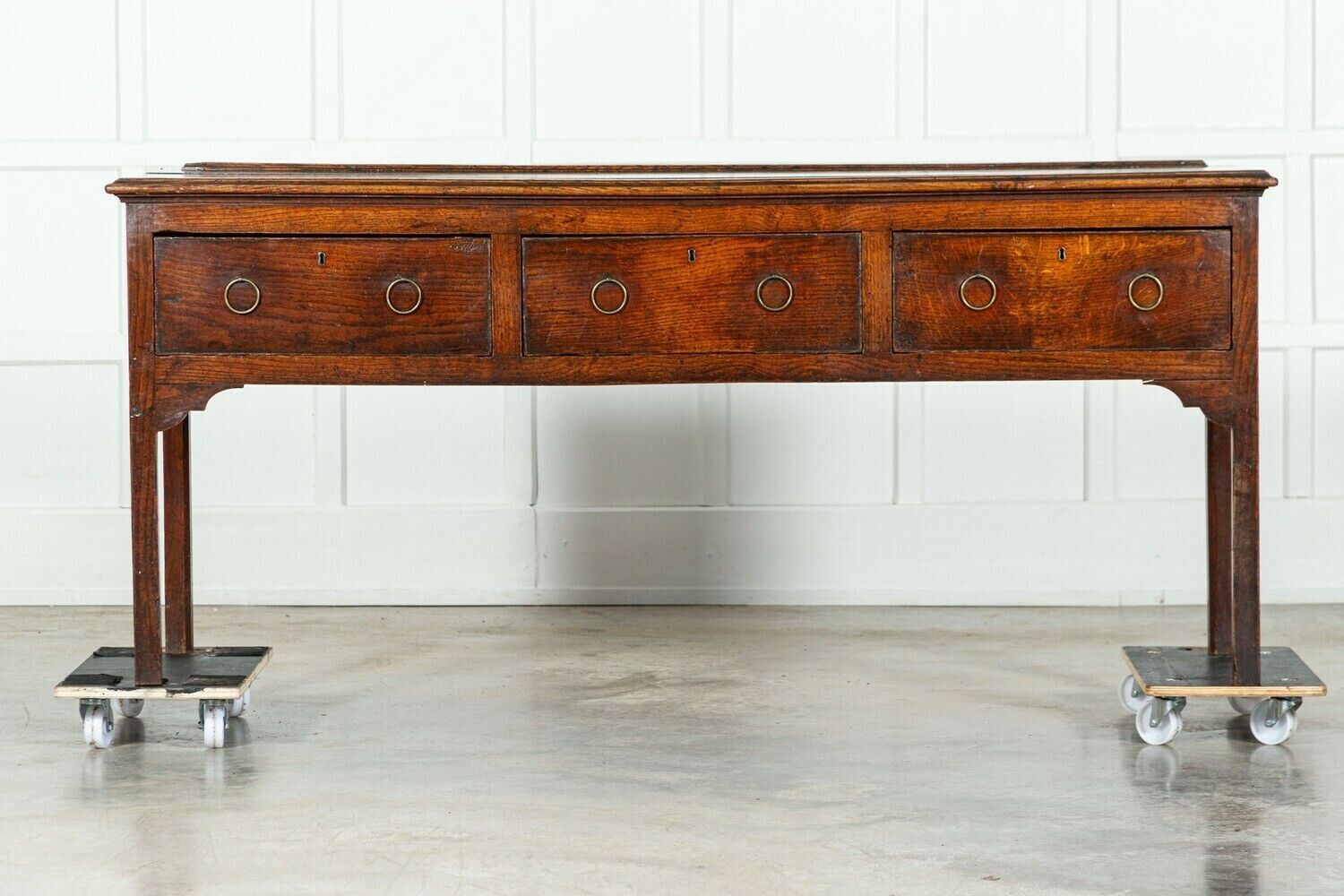 19thc English Oak Dresser Base photo furniture