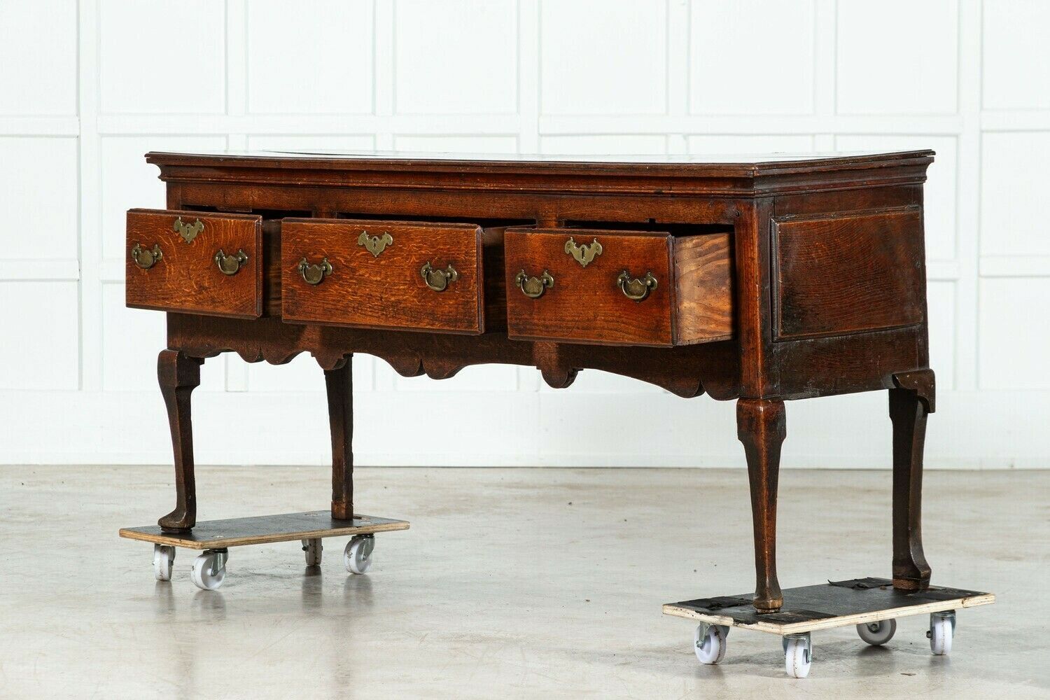 19thc English Oak Dresser Base photo 5118.0