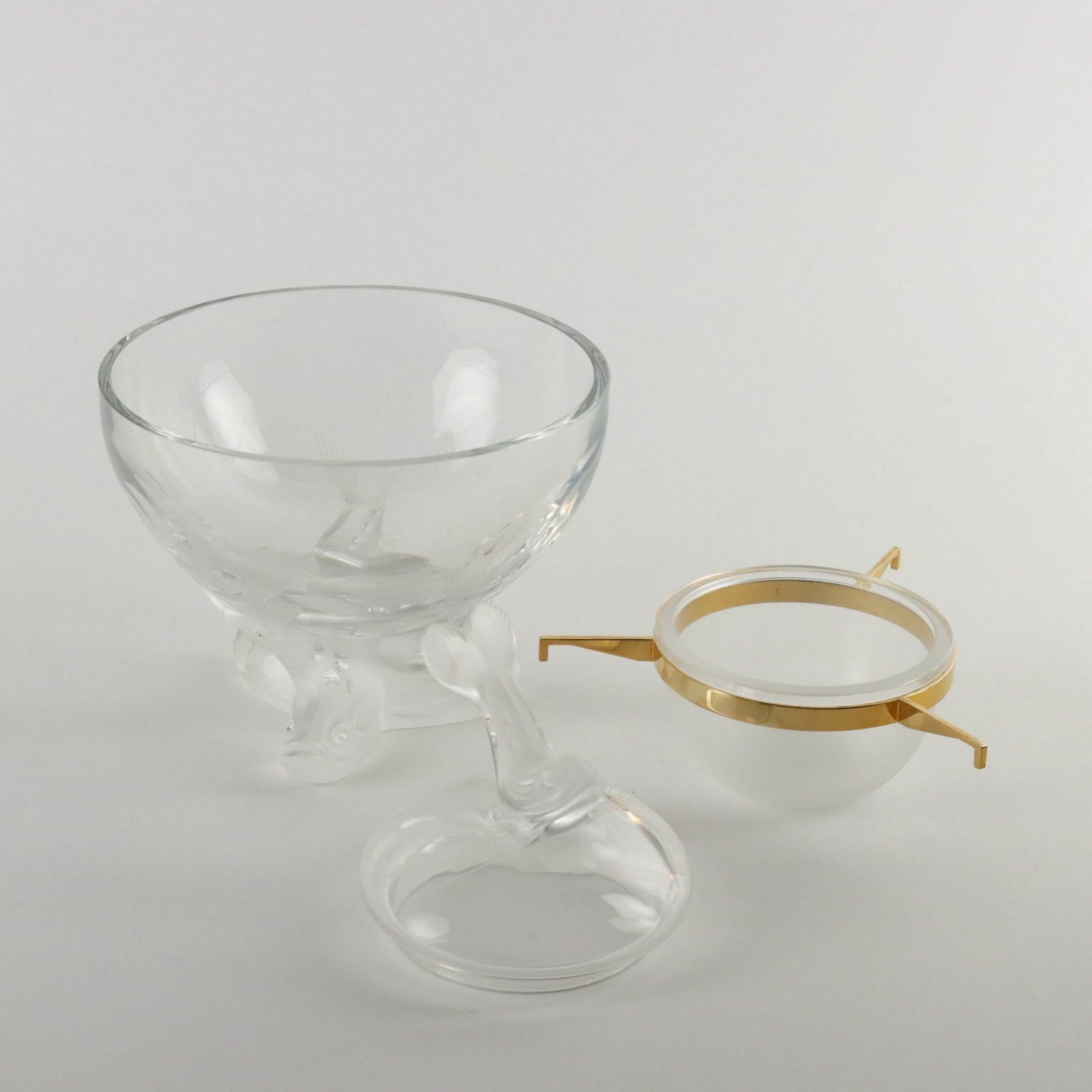 Lalique Caviar Cup Crystal France XX Century photo for sale