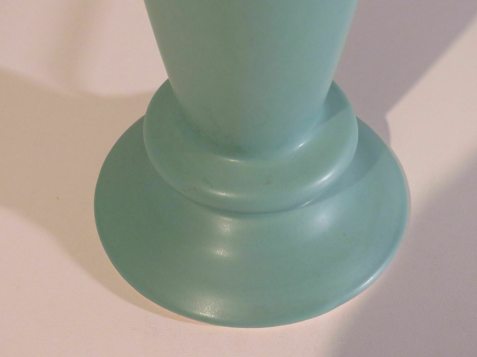 Mint Green Ceramic Table Lamp From Porcelaines De Bruxelles In Memphis Style. 1980s photo for sale