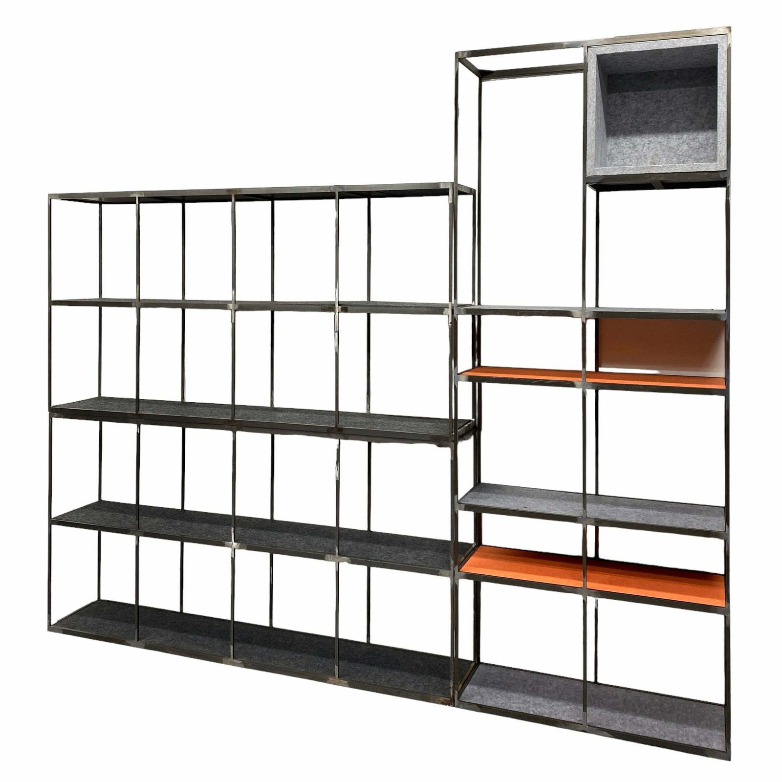 Room Dividers Freestanding Units Shelving Brushed Steel photo for sale