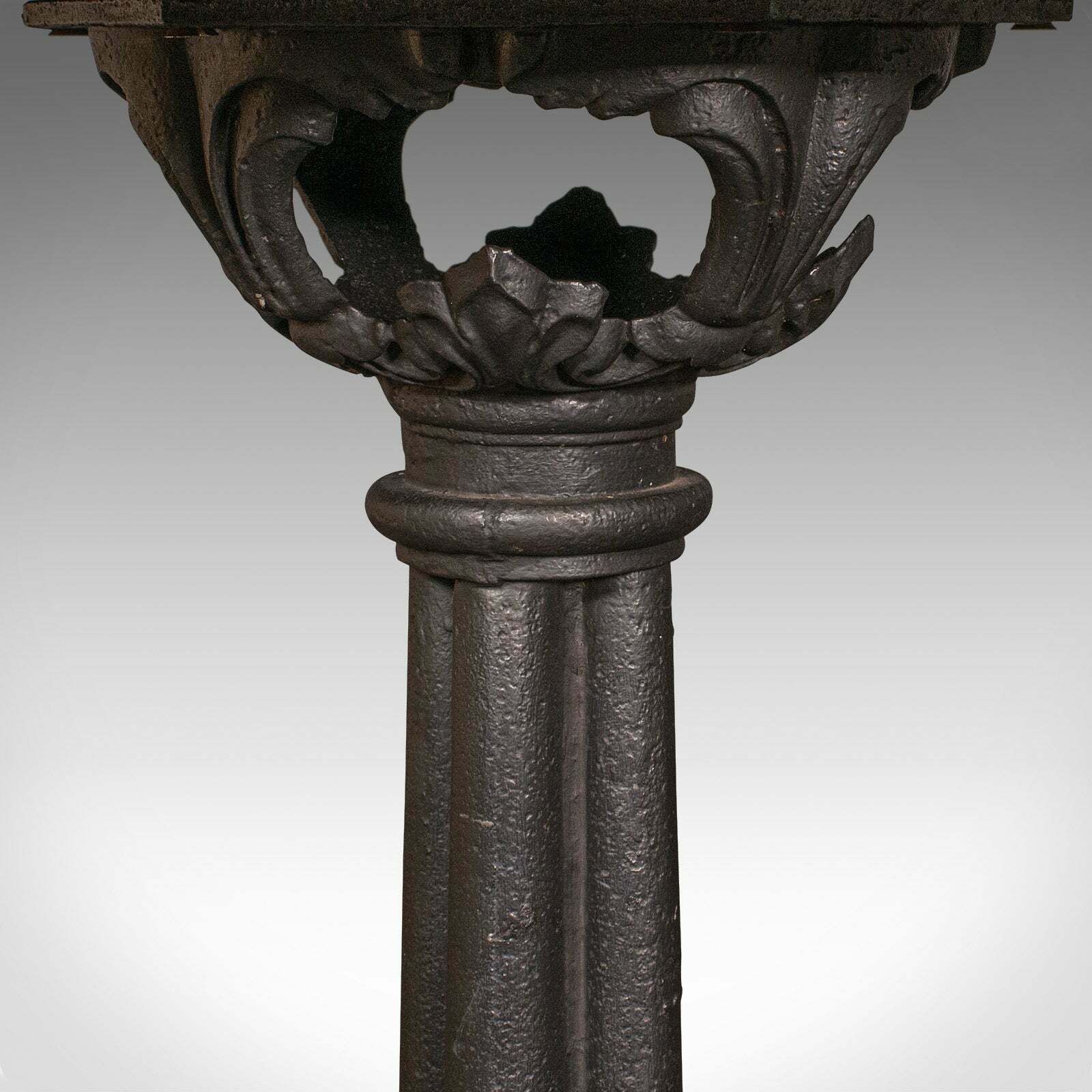 photo furniture Heavy Pair Of Portico Tables, English, Iron, Statuary, Planter Stand, Victorian