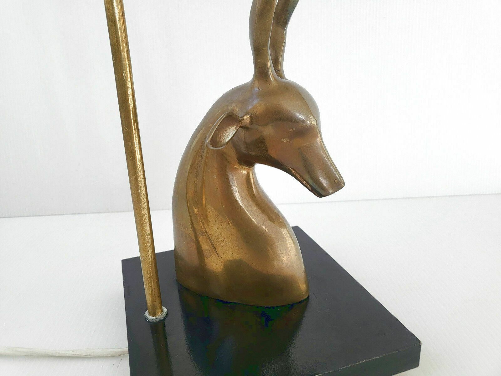 Antilope Table Lamp Ibex 1970 Vintage Gold Brass 70s Retro 70s photo furniture