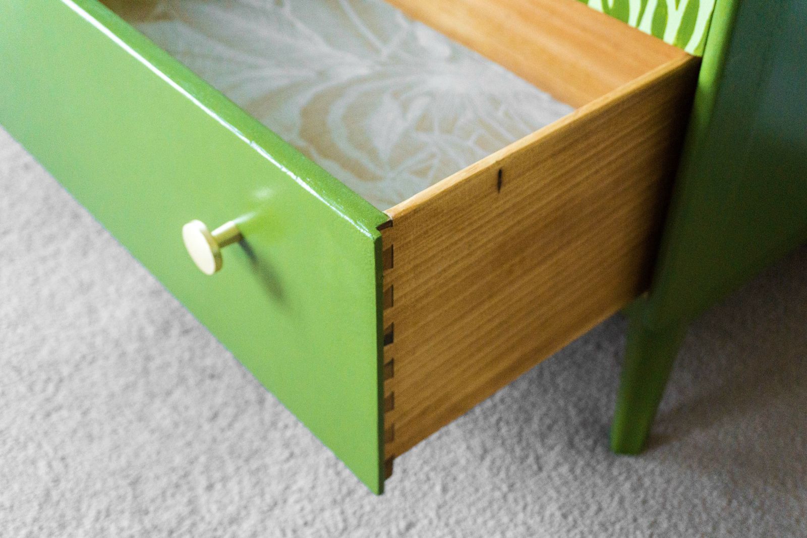 photo furniture Upcycled Lebus Mid Century Chest Of Drawers   "Amazonian" By @Nooky.Nook.Studio