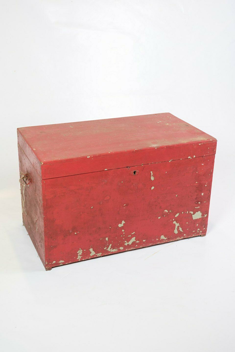 Antique Red Painted Chest  With Storage Space From 1830 photo furniture